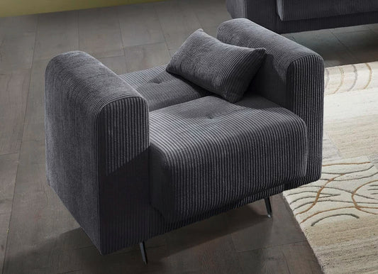 Atpūtas krēsls ar guļamfunkciju, antracīta krāsā