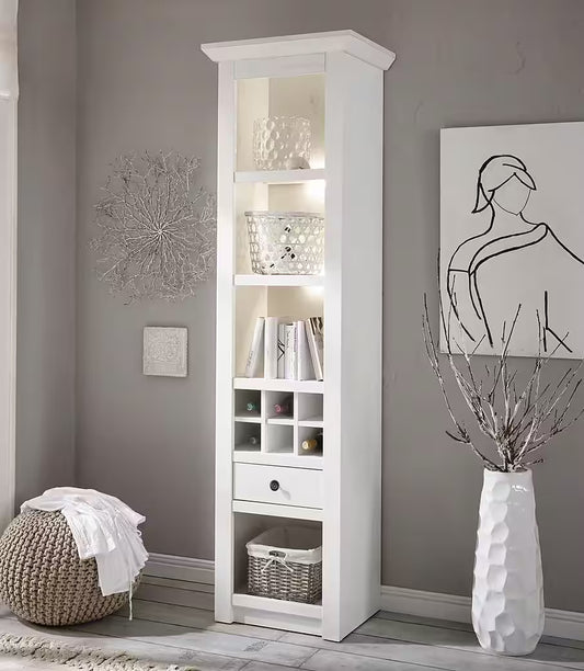 Šaura vīna un glabāšanas vitrīna ar LED apgaismojumu 32885095