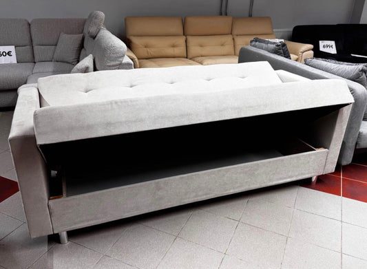 Dīvāns ar guļamo funkciju un veļas kasti