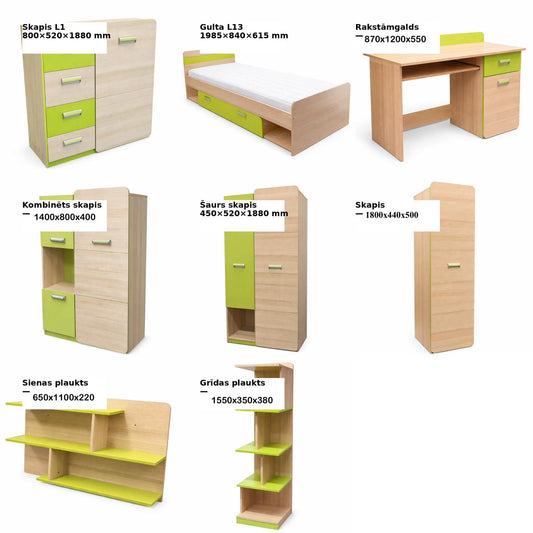 Bērnu mēbeļu komplekts (LORI ZAĻŠ, EKSPOZĪCIJA)
