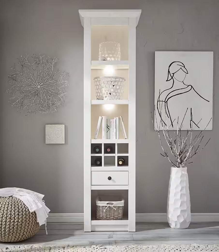 Šaura vīna un glabāšanas vitrīna ar LED apgaismojumu 32885095