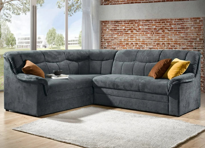 Funkcionāls stūra dīvāns ar gulēšanas funkciju un veļas kasti – Art. 48527