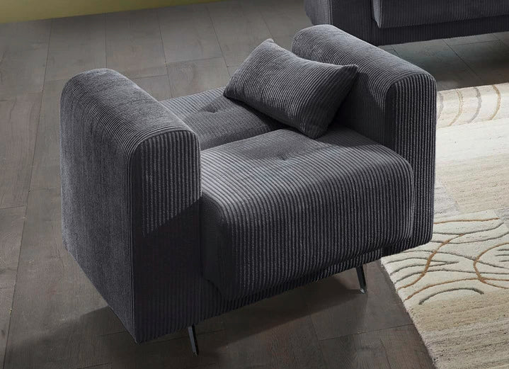 Atpūtas krēsls ar guļamfunkciju, antracīta krāsā