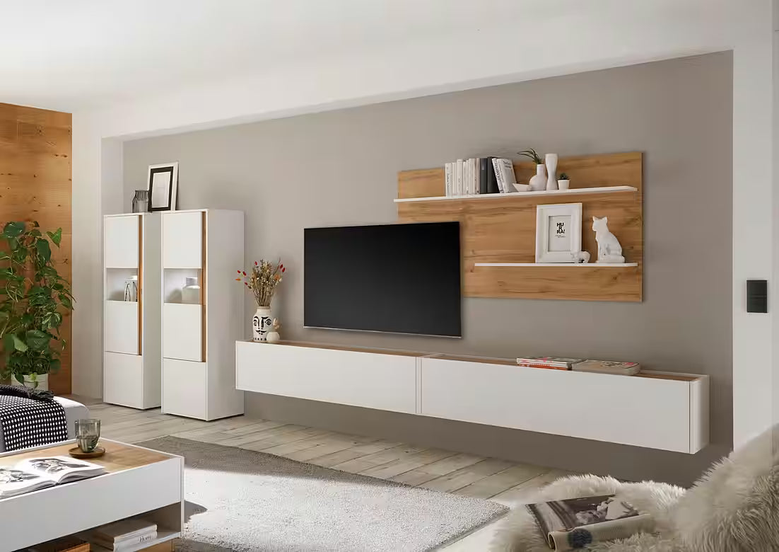 Sienas TV panelis ar plauktiem 74455220