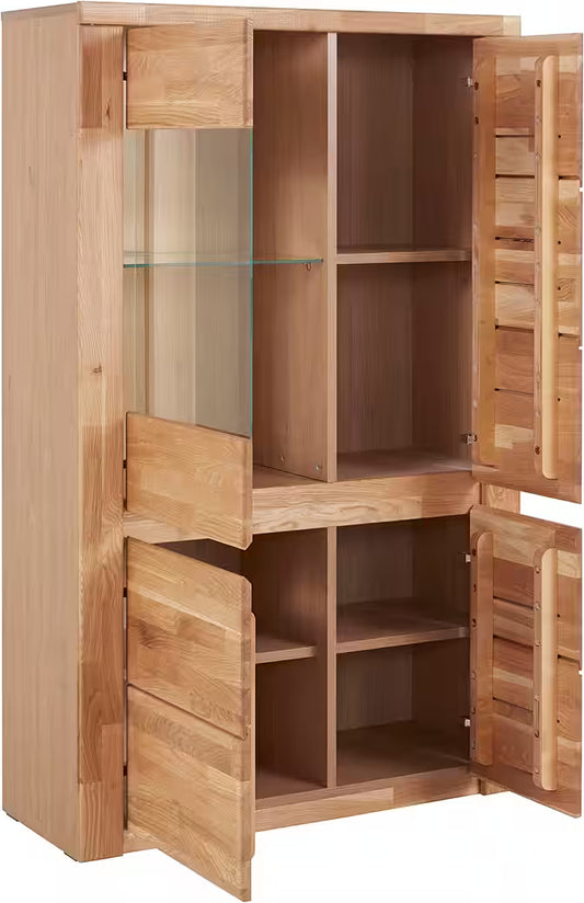 Masīvkoka vitrīna ar LED apgaismojumu 71908037