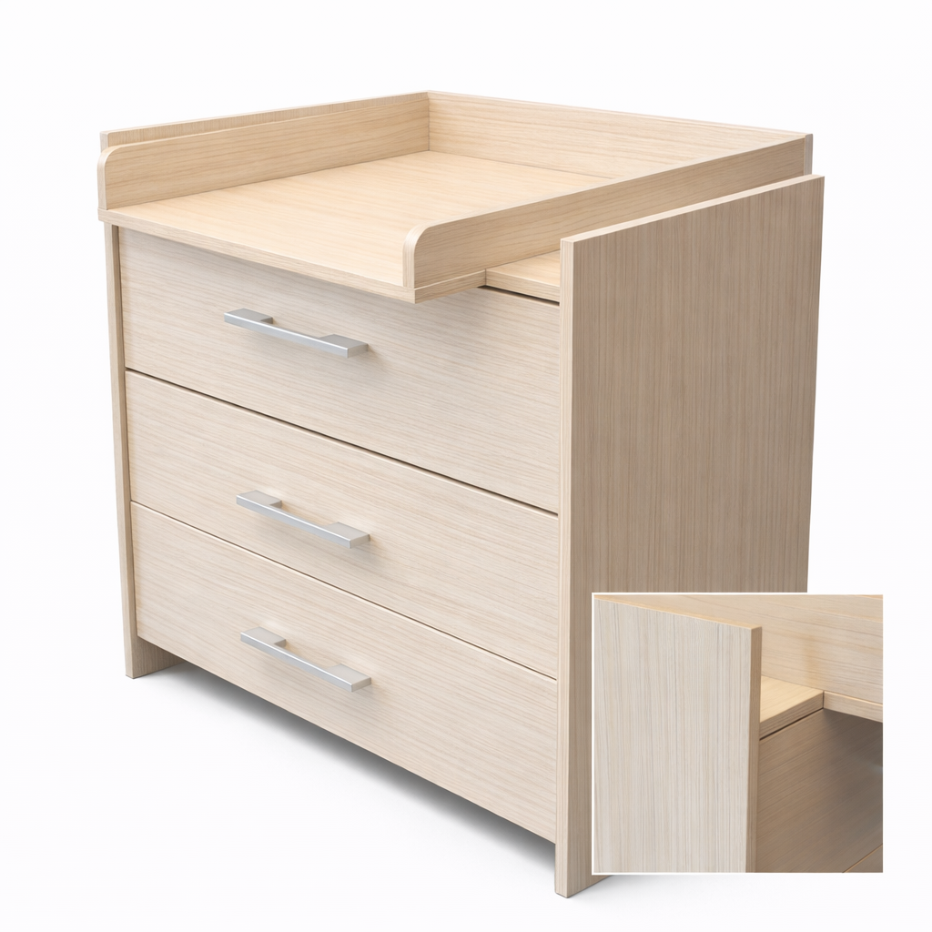 Pārtinamā kumode zīdaiņiem ar noņemamu virsmu