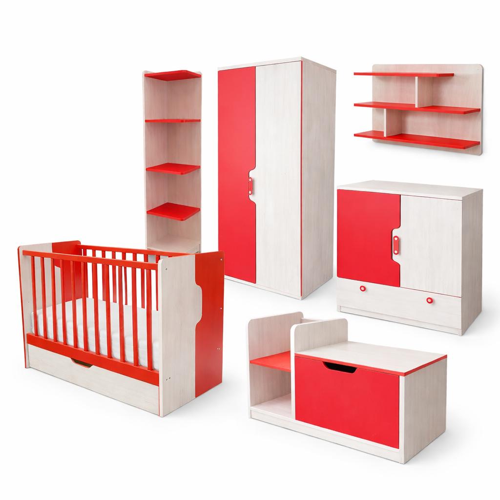 Bērnu mēbeļu komplekts (NINO SARKANS) EKSPOZĪCIJA