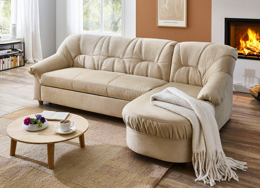 Stūra dīvāns bēšā krāsā 08869